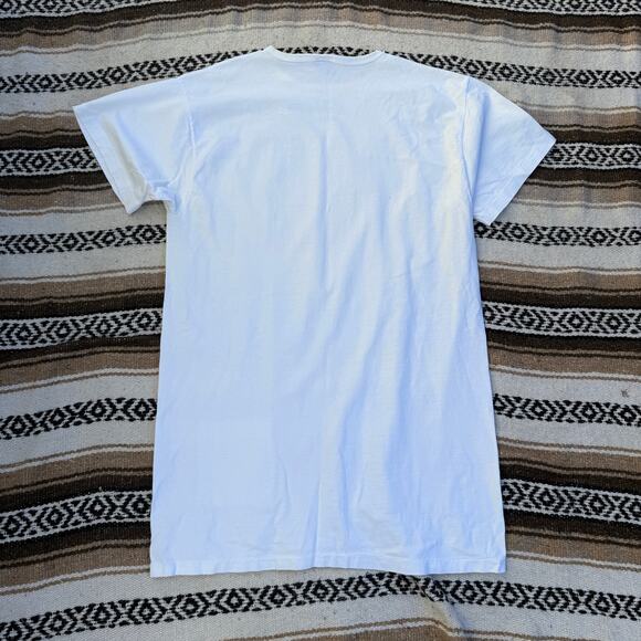 Vintage 90's Virginia Miller Cat Kitten Art White Pocket Long Sleep Shirt Sz OS - Picture 7 of 8